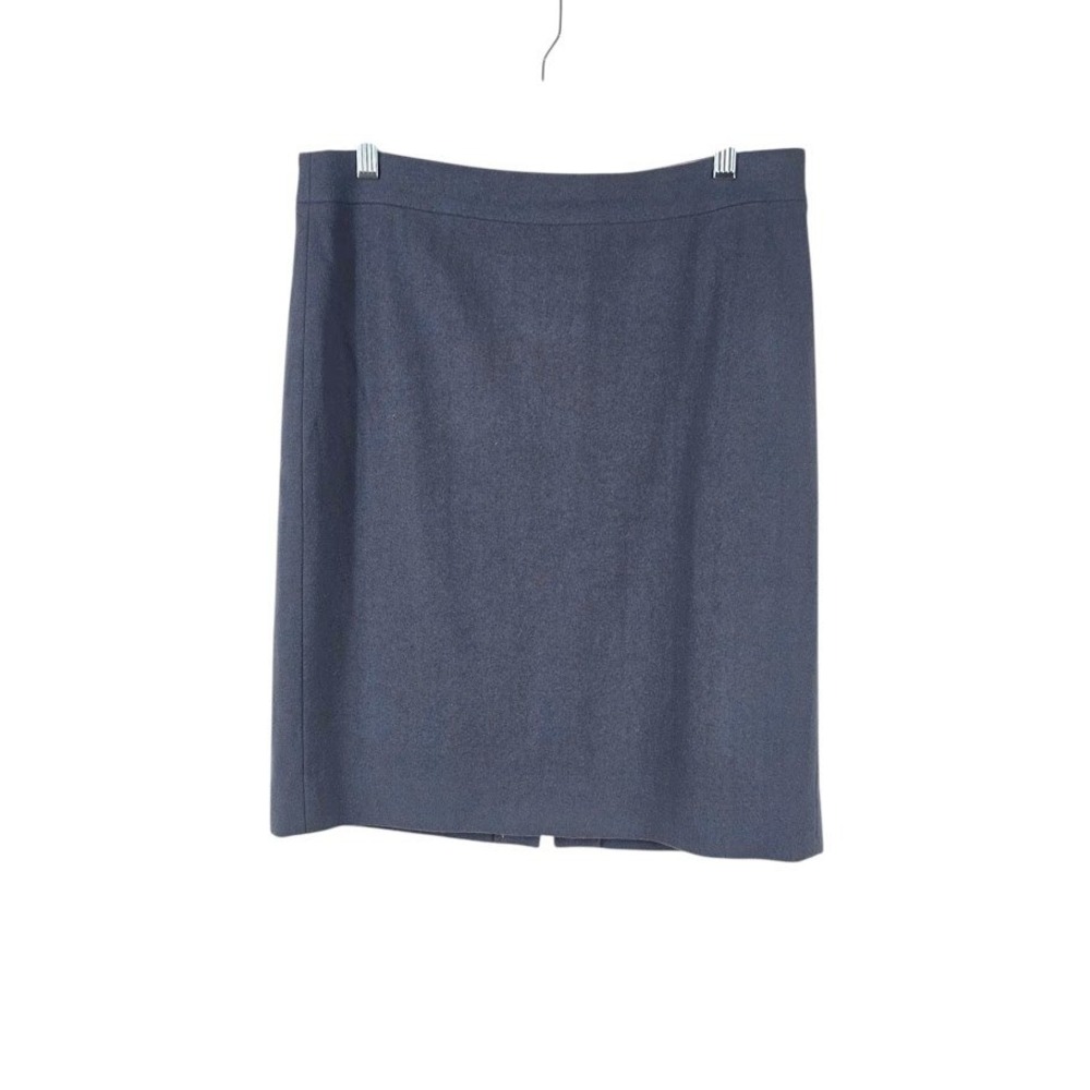 J.Crew Pencil Skirt Women BLU/GR Wool Blend Lined Workwear Office 46575 Size 8